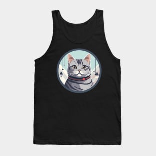 American Shorthair Cat Xmas Ornament Tank Top